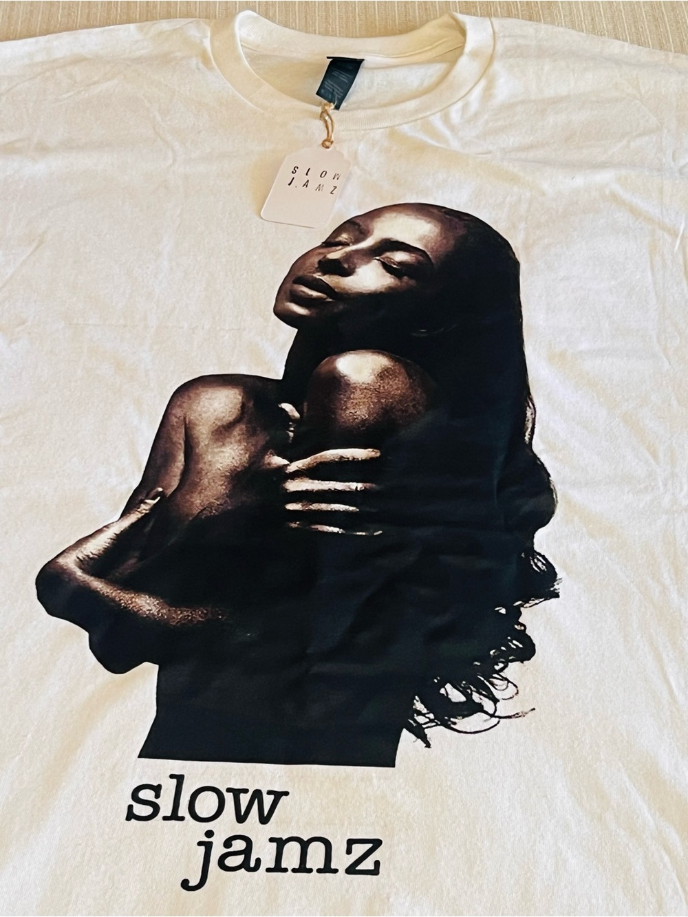 White Graphic Tee -slow Jamz